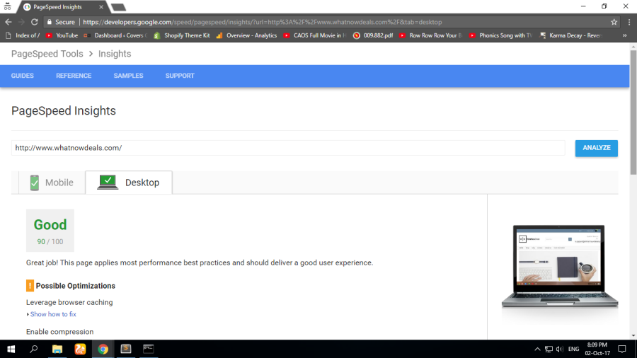 Shopify Website Speed Google Page Speed Insight, Gtmetrix, Pingdom