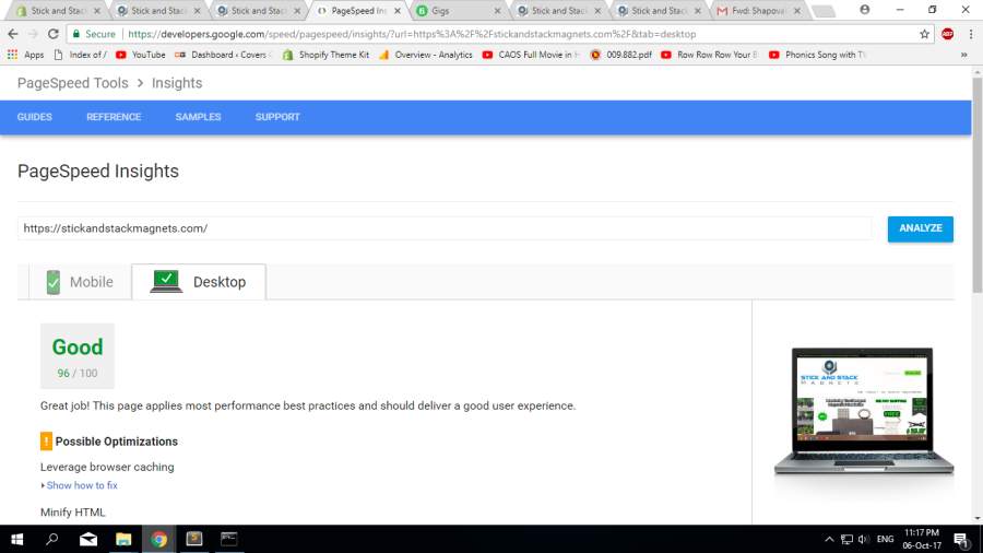 Shopify Website Speed Google Page Speed Insight, Gtmetrix, Pingdom