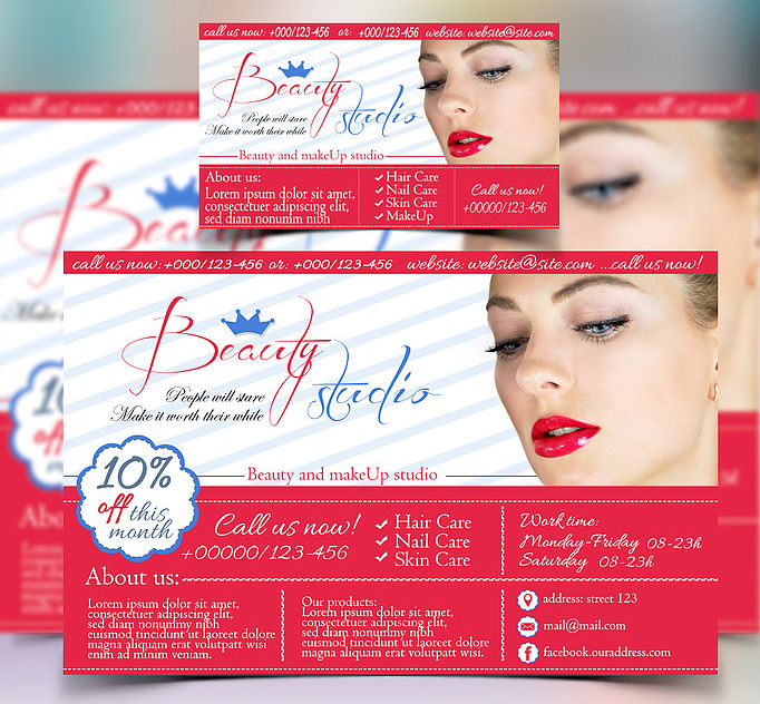Banner + business card - I will add your text here for $9