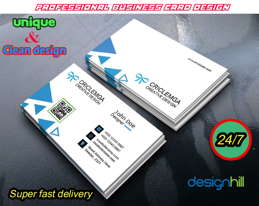 Double Sided Professional Business Card Design  within 24 hours
