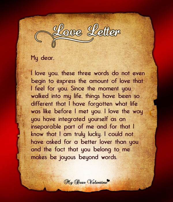 Write A Romantic Love Letter