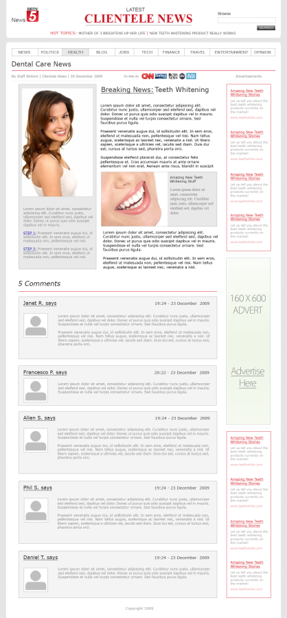 86 Landing page on white background Theme