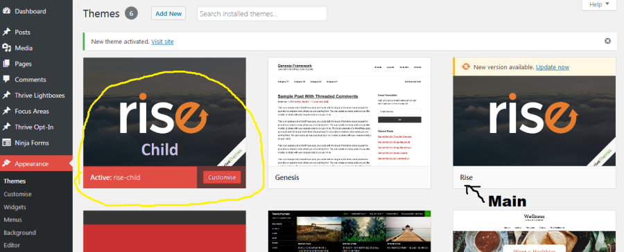 Create a child theme for WordPress