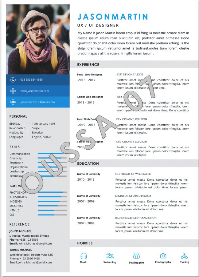  I will you provide with resume, CV, Curriculum Vitae, Cover Latter 