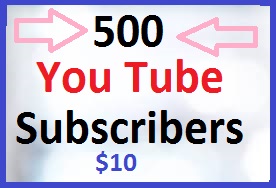 501+ YouTube Real Subscribers and 300 YouTube likes Safe & Non Drop
