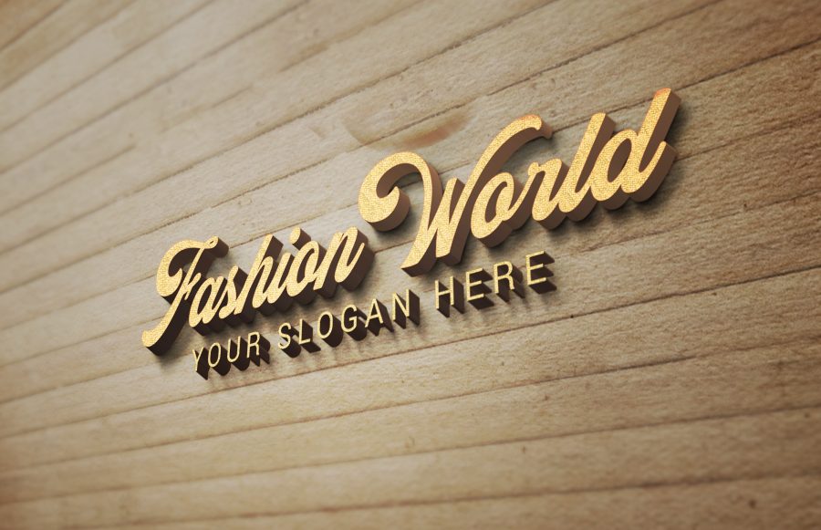 Awesome 3D logo design mockup for your business