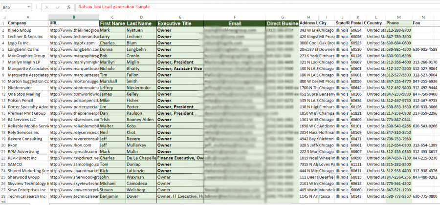Lead Generation OR Contact Research (100 Leads)