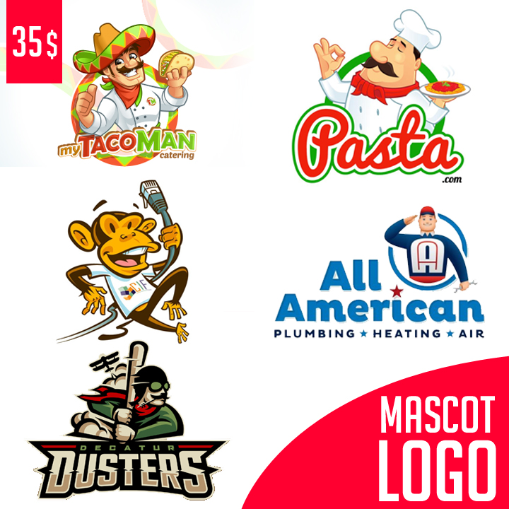  Professional Custom LOGO Design | MASCOT Logo | Cartoon LOGO