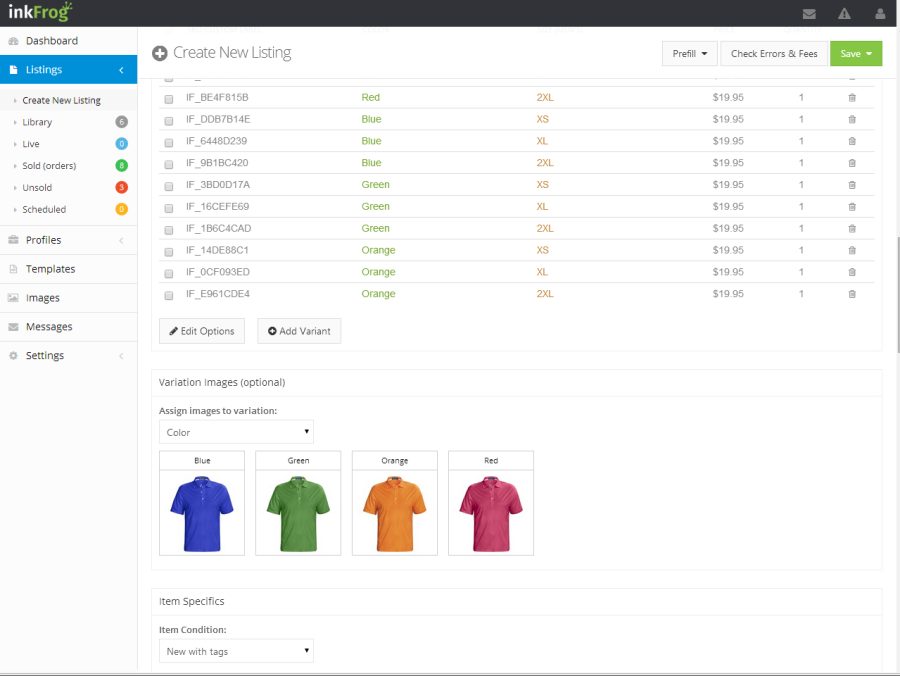 do products listing on your shopify store