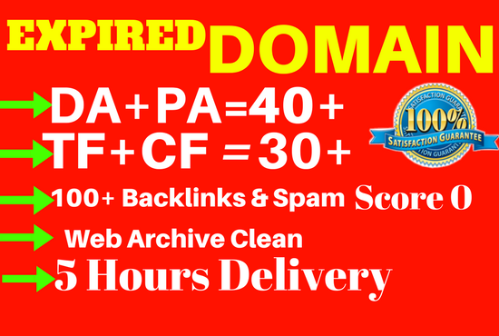 Provide high DA 20+ PA 20+ with TF CF,Back links and spam score 0 for 15$