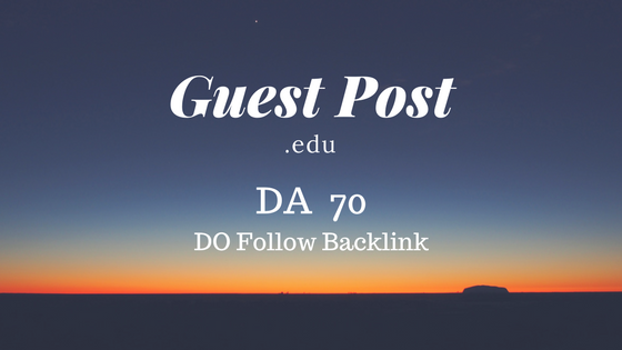 High Authority Educational Guest Post DA 70