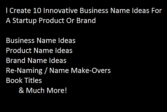  Create 10 Innovative Business Names