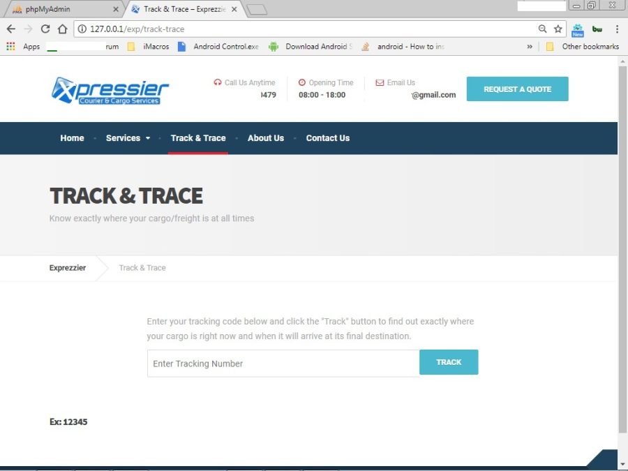Courier Tracking Website based on wordpress