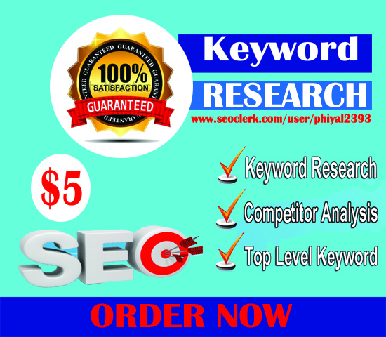 25 SEO Quality keyword Research only $5