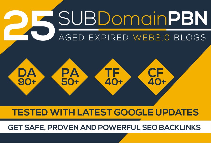 Build 25 Pbn Backlinks, High Metrics Aged Web2 Pbn Posts