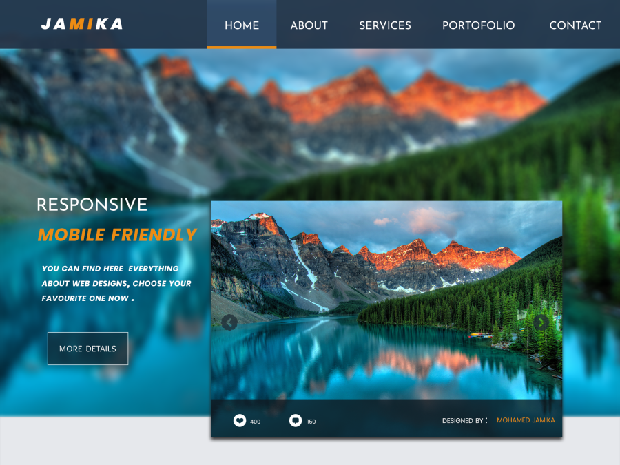 Design home pages or about us page etc ..
