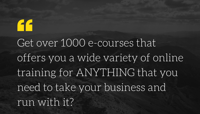Get 1000+ e-Courses in 50 different niches, Life time access