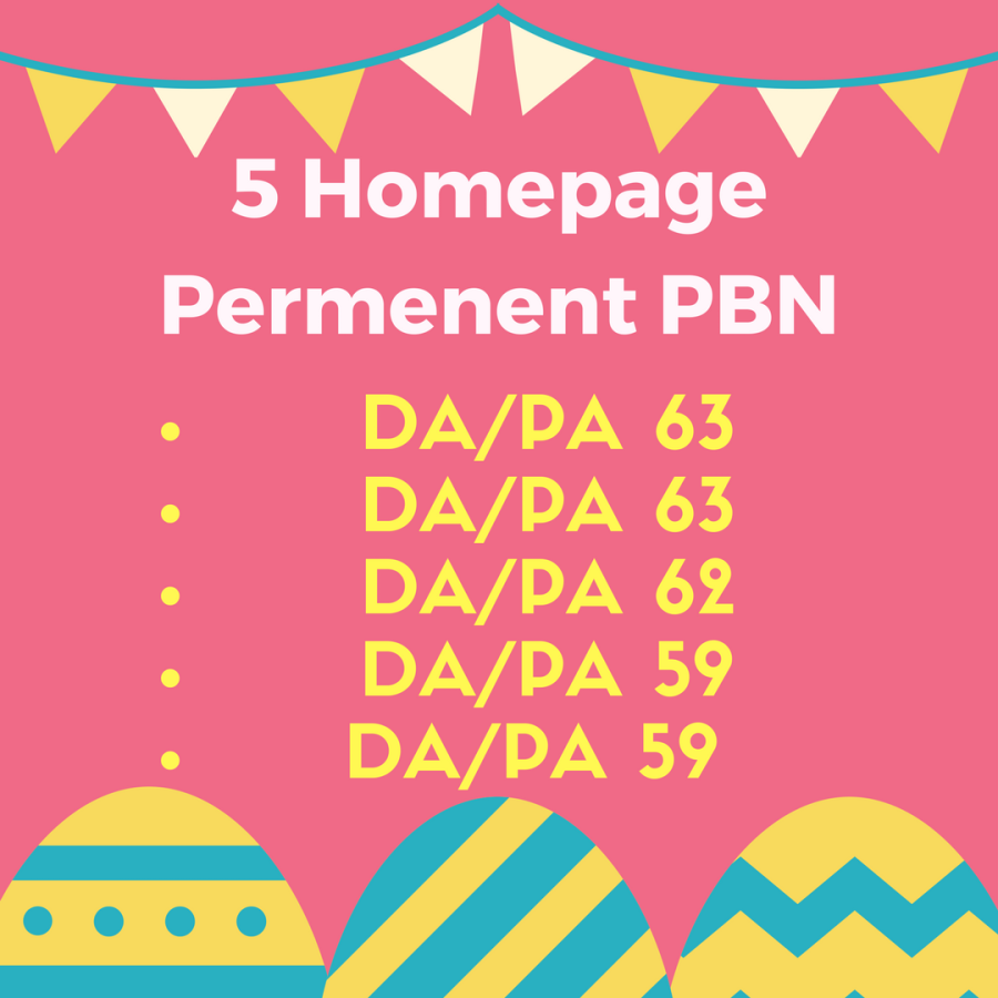 UPDATED SEP 2018 --5 Permanent High Da 64 Homepage PBN Backlinks