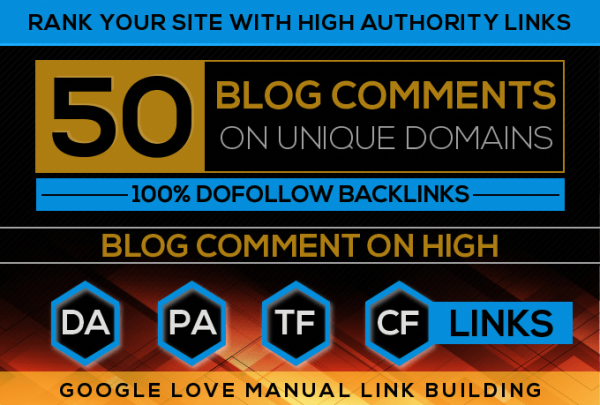 Build 50 High Quality Dofollow Blog comments Backlinks 