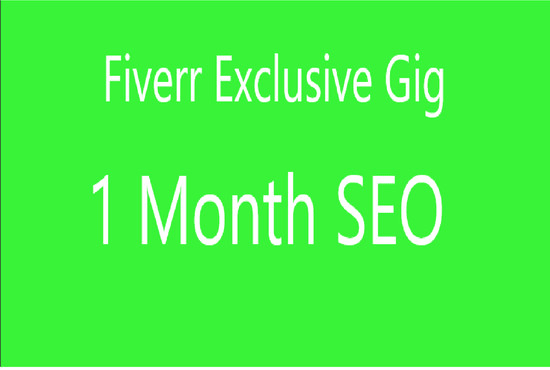 do 1 month SEO for your website or blog 