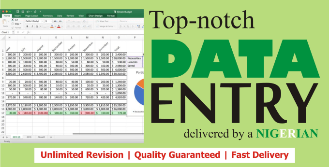 1hour of Data Entry, Data Conversion and Excel Data Entry