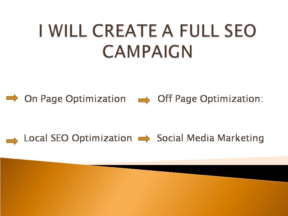 CREATE FULL SEO CAMPAIGN