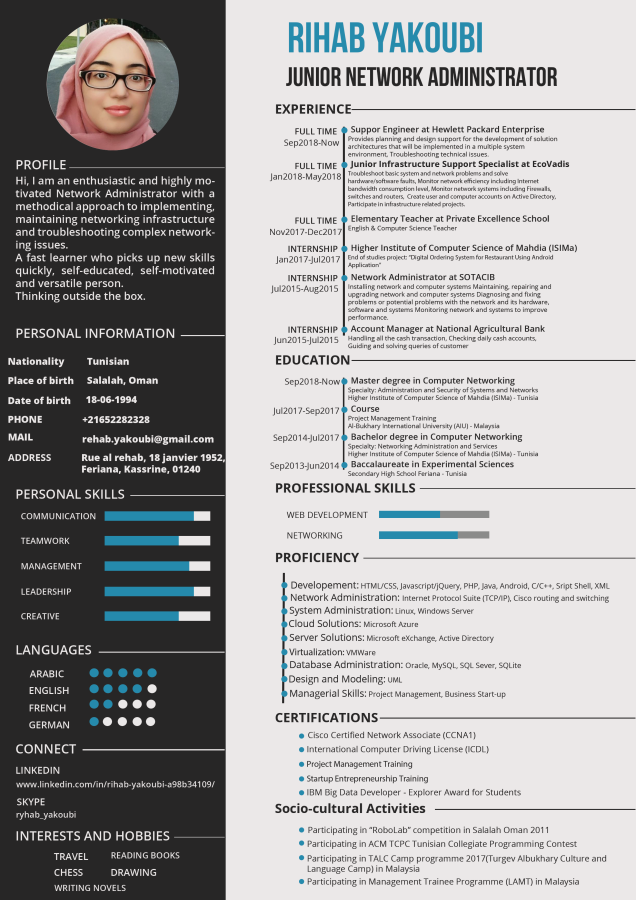 writing and designing CV 