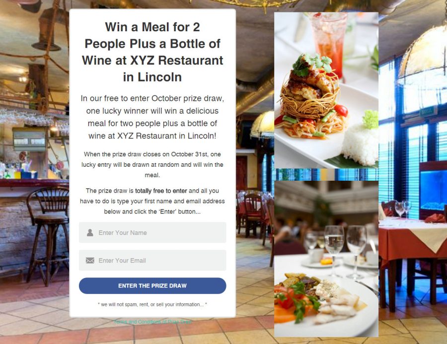 I can promote your busniess using Viral Prize draws