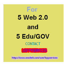 GET 5 WEB 2.0 WITH 5 EDU/GOV BACK TO BOOST YOUR RANKING in 5 days