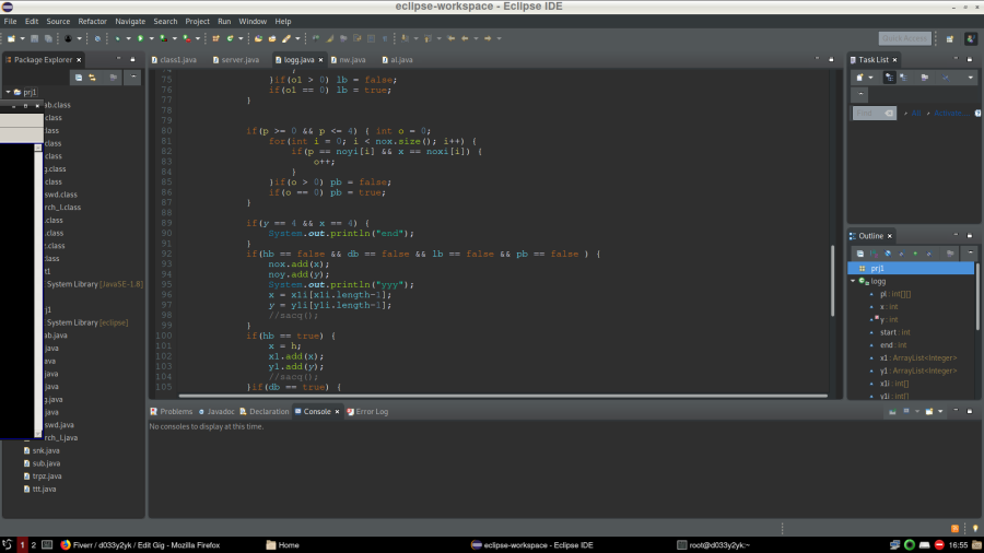 I'm programming a simple program in JAVA