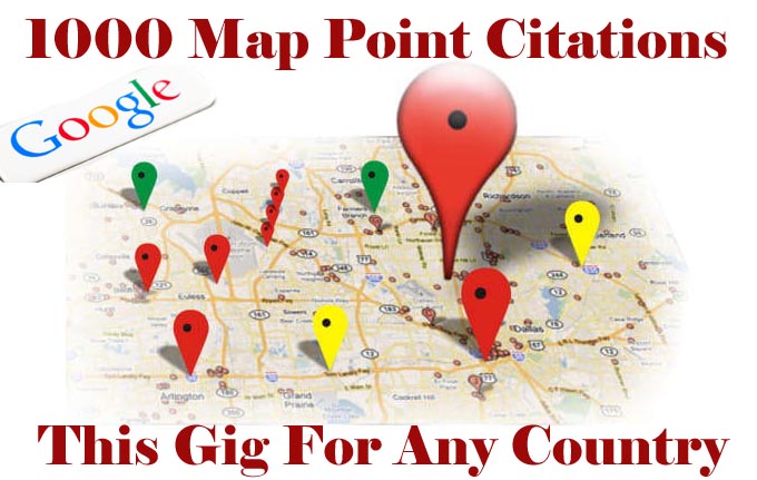 do 1000 google map point citations for any country