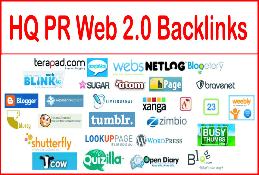 Create 2000 Web 2.0 Backlinks and Social Shares and Likes with Bonus Links