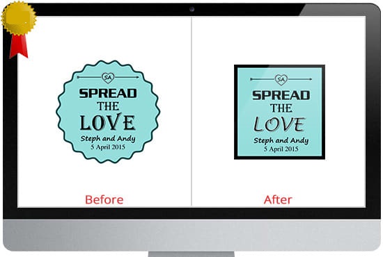 alter, fix, modify, or tweak your logo or icon