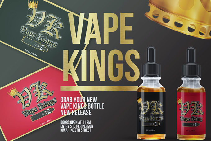 create a vape,e liquid, or e juice label for your brand