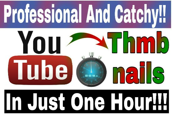 I Can Create Professional And Catchy Thumbnail In 1 Hour