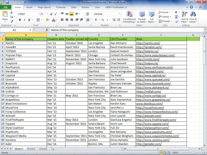 Excel Data Entry Firstly