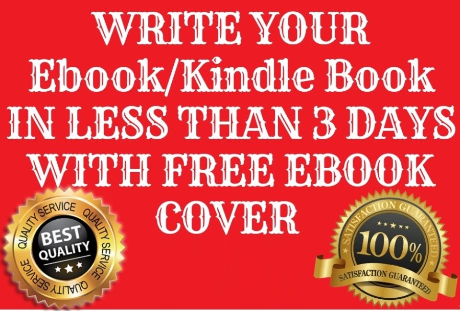ghostwrite your ebook with free cover in 3 days for low cost