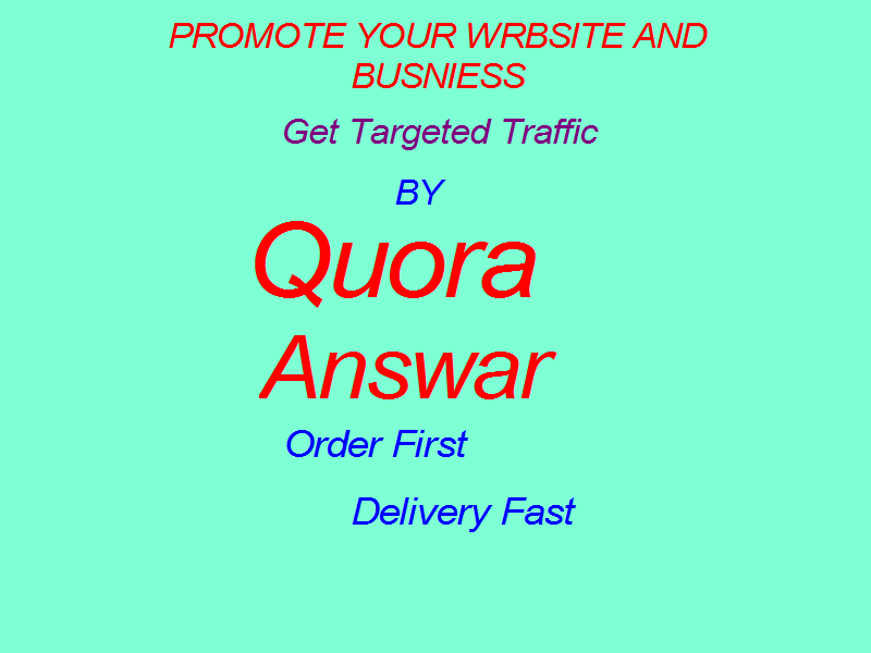 Promote your website with High quality 25 Quora answer