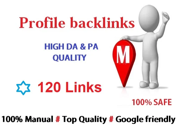 build 120 HQ profile backlinks your website 