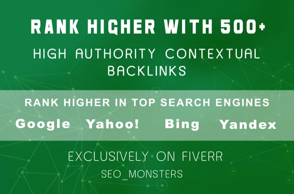 provide 500 contextual high authority backlinks 