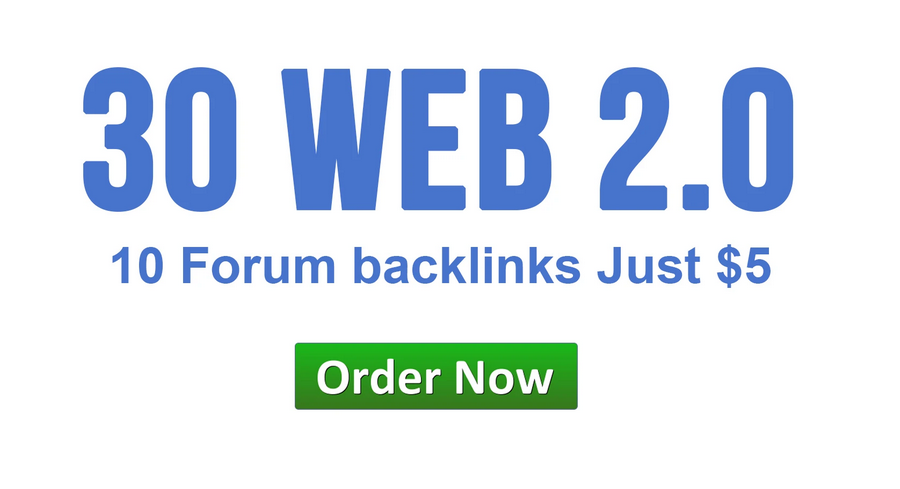 make 30 web 2 0 backlinks,10 forum posts with login details 