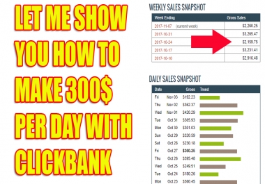 Show You Secret Way How To Make 300$ Daily With CLICKBANK 