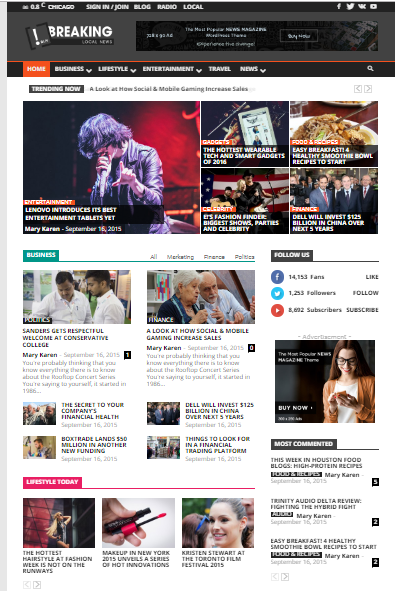 wordpress Newspaper theme 