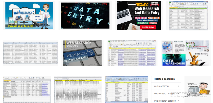 I Shall do white hat SEO based data entry or web research (50 excel cell) 
