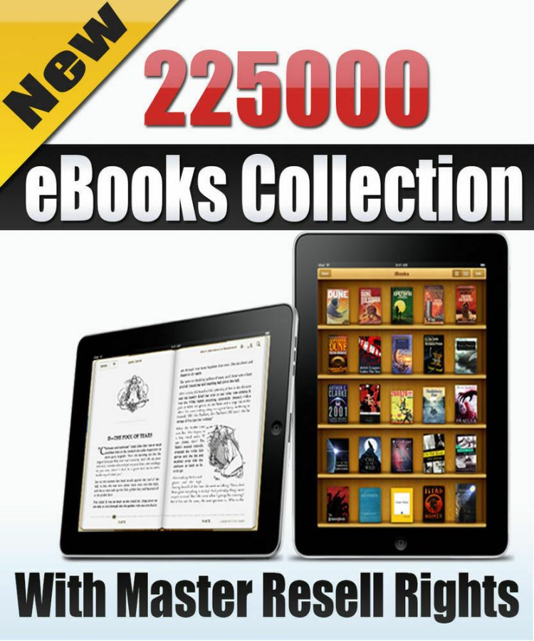 225000 PDF eBooks Package Collection With Master Resell Rights MRR PLR(ePub,PDF)