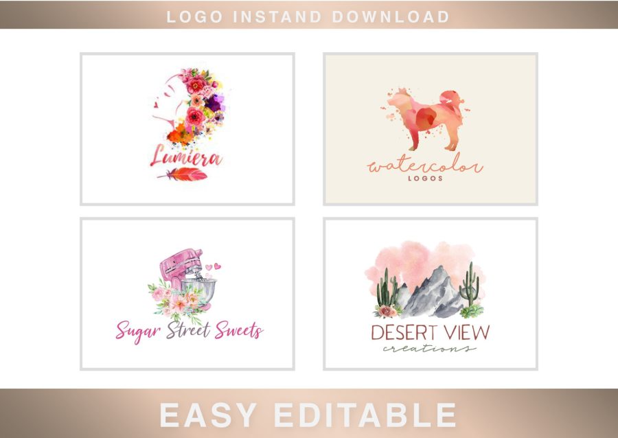 Hand Drawn Feminine Signature Watercolor Logo In 24 Hours