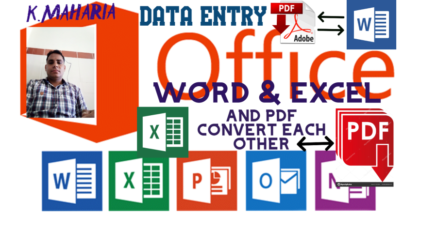 DATA ENTRY OPERATOR, DATA SCRAPING EMAIL, WEB ETC. TYPING IN WORD, EXCEL AND CONVERT TO PDF