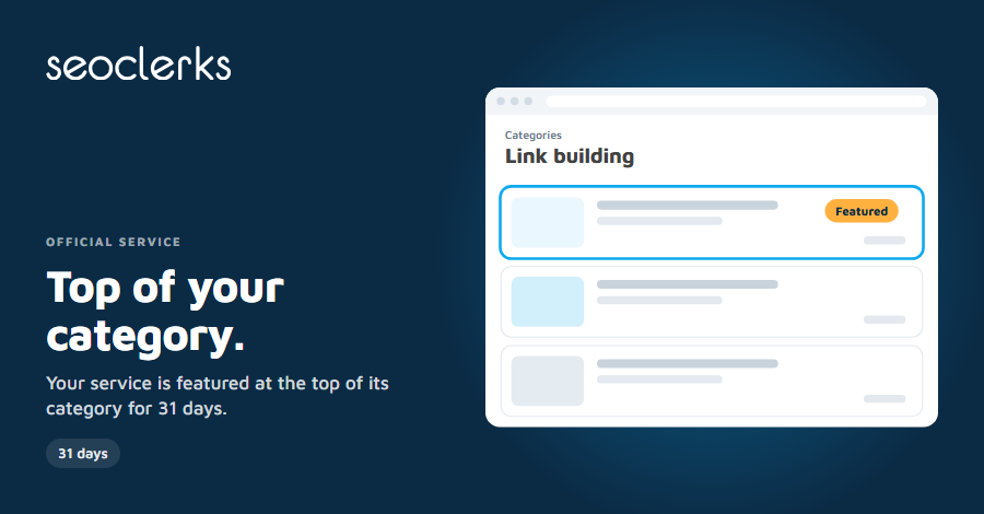 Category Feature your Service for 31 Days