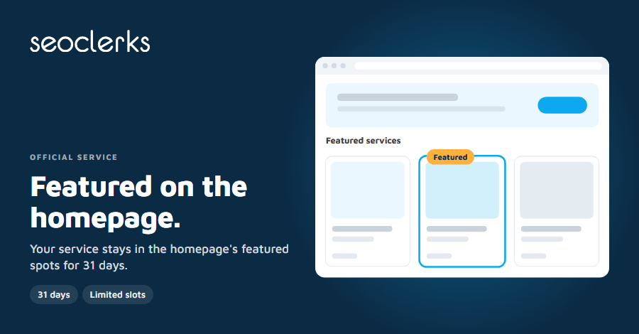 Permanently Feature your Service for 1 Month