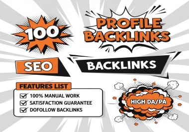 100 50DA+ Profile Links for ranking high